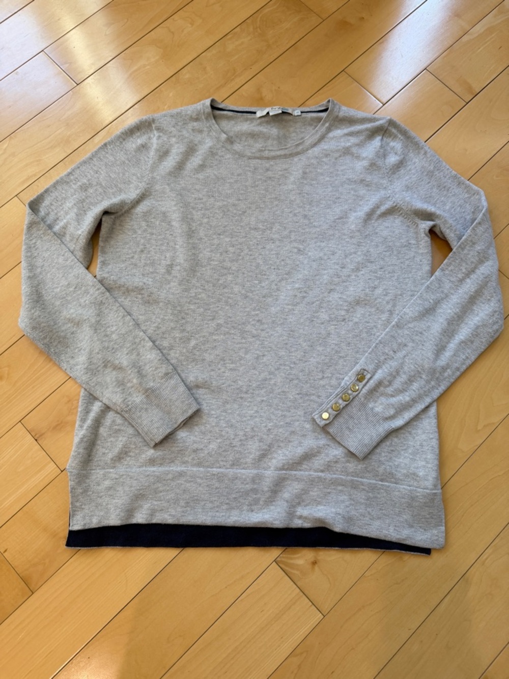 Boden Women’s Wool Blend Crew Neck Sweater with Cuff Detailing Small